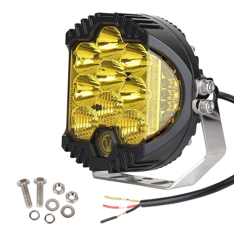 OL-1950Y 5 inch DC12V-30V 5000LM 6500K 50W Car LED Light on Three Sides Headlight for Jeep Wrangler (Gold Light) - Work Lights by PMC TechLife | Online Shopping South Africa | PMC TechLife | Buy Now Pay Later Mobicred