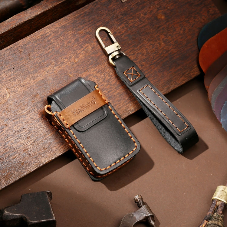 Hallmo Car Cowhide Leather Key Protective Cover Key Case for Honda Civic / Accord 3-button Tail Box(Black) - free shipping - PMC TechLife - Order now!