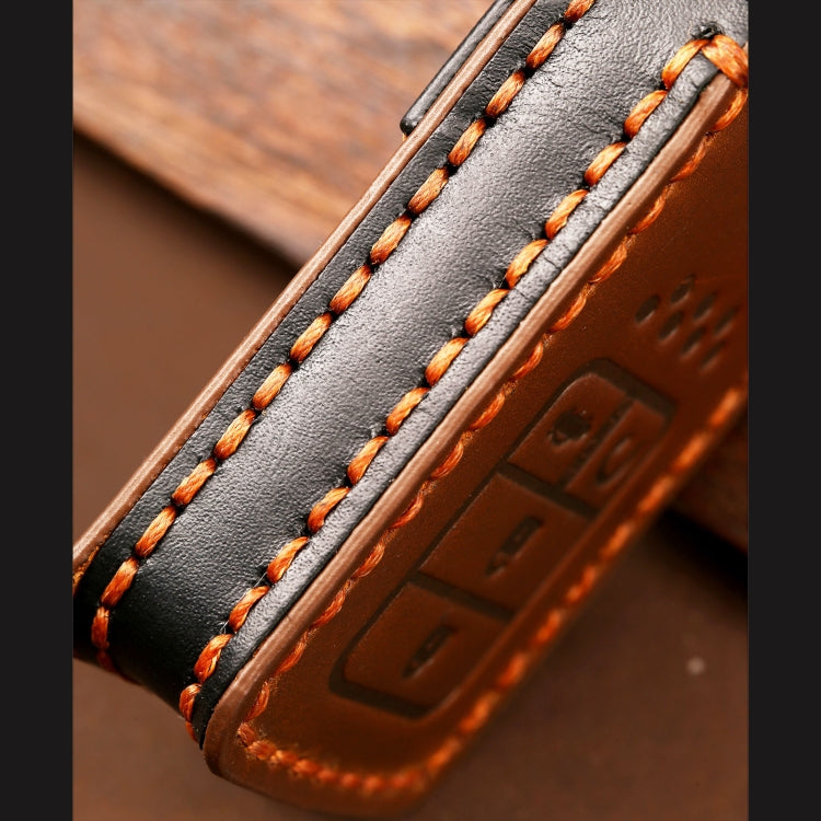 Hallmo Car Cowhide Leather Key Protective Cover Key Case for Honda Civic / Accord 4-button(Blue) - free shipping - PMC TechLife - Order now!