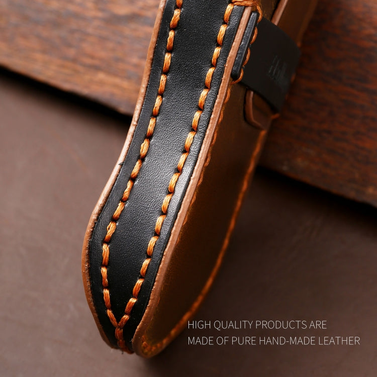 Hallmo Car Cowhide Leather Key Protective Cover Key Case for Geely Emgrand A Style(Blue) - Car Key Cases by Hallmo | Online Shopping South Africa | PMC TechLife | Buy Now Pay Later Mobicred