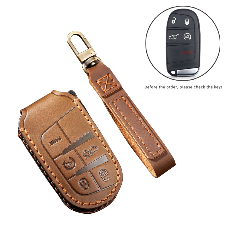 Hallmo Car Cowhide Leather Key Protective Cover Key Case for Jeep Compass(Blue) - free shipping - PMC TechLife - Order now!