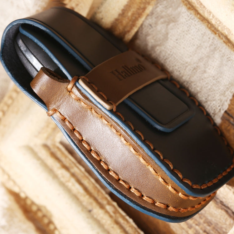 Hallmo Car Cowhide Leather Key Protective Cover Key Case for Changan CS75 Plus(Brown) - Car Key Cases by Hallmo | Online Shopping South Africa | PMC TechLife | Buy Now Pay Later Mobicred