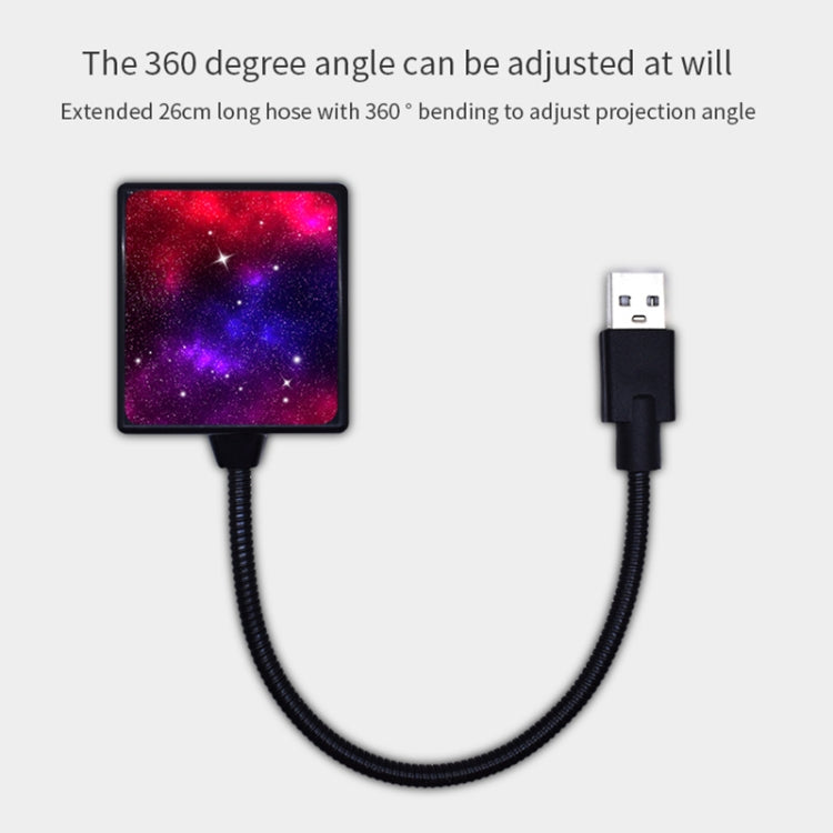 C208 5V 0.1W IPX4 USB Car Rotating Star Lights Red Blue Starry Sky Atmosphere Lamp - Atmosphere lights by PMC TechLife | Online Shopping South Africa | PMC TechLife | Buy Now Pay Later Mobicred
