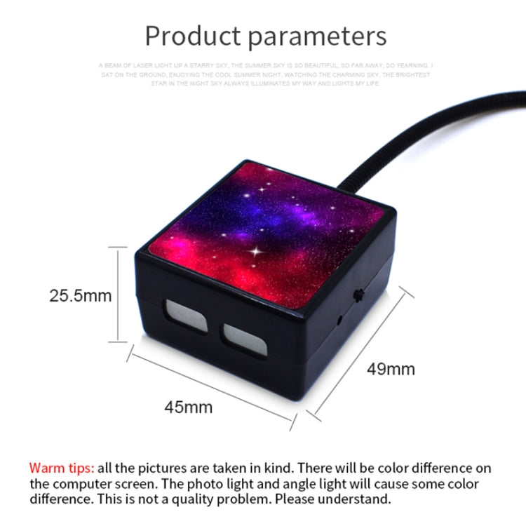 C208 5V 0.1W IPX4 USB Car Rotating Star Lights Red Green Starry Sky Atmosphere Lamp - Atmosphere lights by PMC TechLife | Online Shopping South Africa | PMC TechLife | Buy Now Pay Later Mobicred