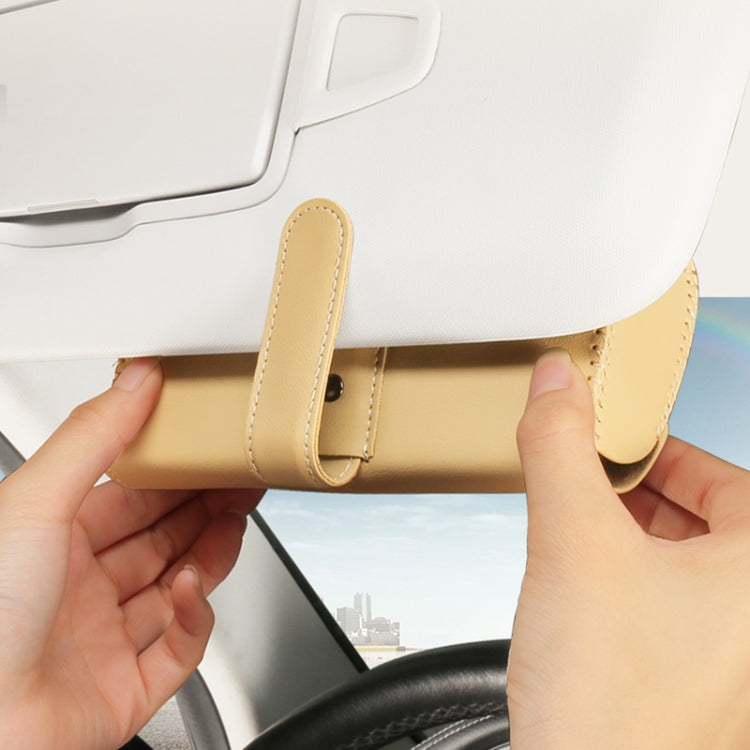 533 Car Glasses Storage Bag Glasses Box (Grey) - Sunglasses & Glasses Clips by PMC Jewellery | Online Shopping South Africa | PMC Jewellery | Buy Now Pay Later Mobicred