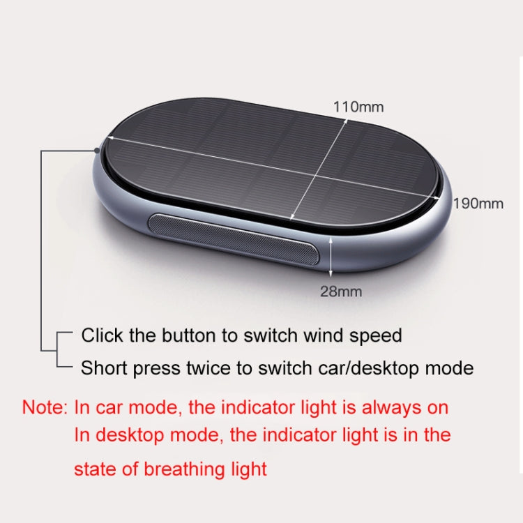 Car Wireless Negative Ion Solar Air Purifier(Blue) - Air Purifier by PMC TechLife | Online Shopping South Africa | PMC TechLife | Buy Now Pay Later Mobicred