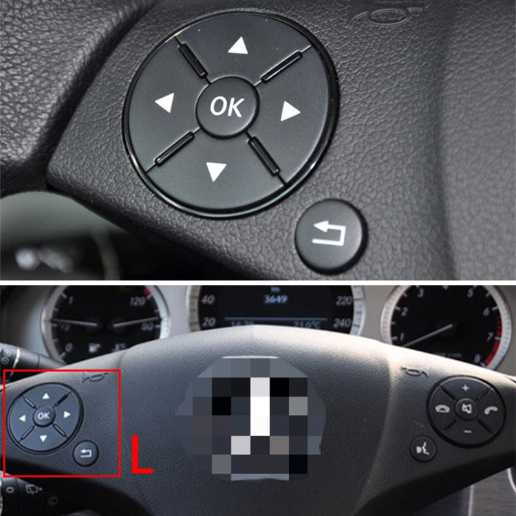 Car Multi-functional Steering Wheel Left Switch Button for Mercedes-Benz W204 / W212 / X204 2008-2015, Left and Right Drive Universal (Black) - Steering Wheel Accessories by PMC TechLife | Online Shopping South Africa | PMC TechLife | Buy Now Pay Later Mobicred