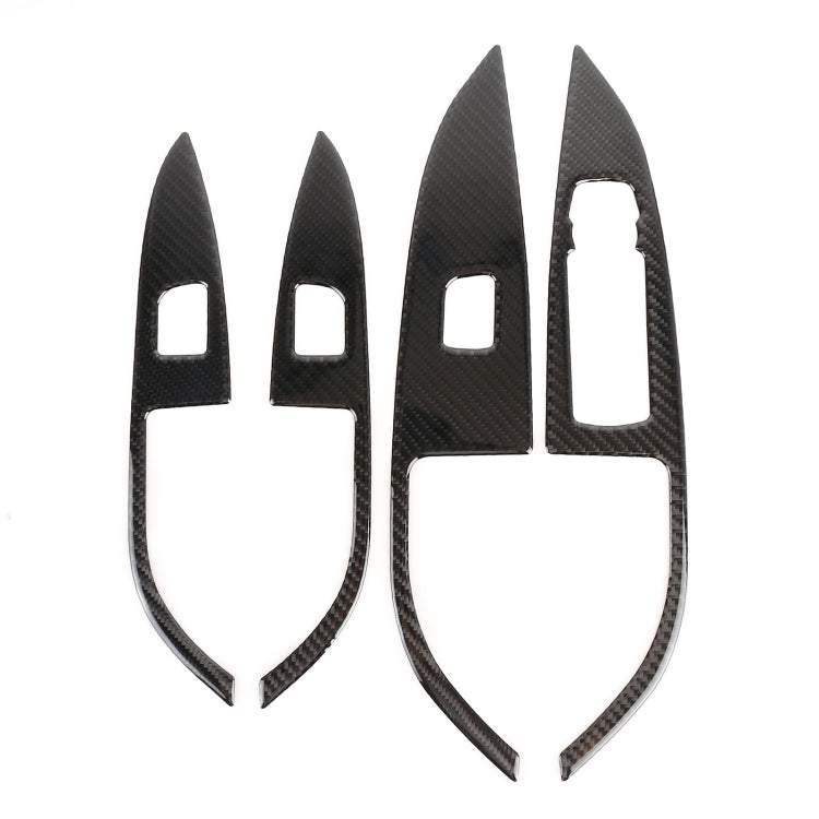 4 in 1 Car Carbon Fiber Window Lift Panel Decorative Sticker for Buick Regal 2017-2021 - Car Interior Mouldings by PMC TechLife | Online Shopping South Africa | PMC TechLife | Buy Now Pay Later Mobicred