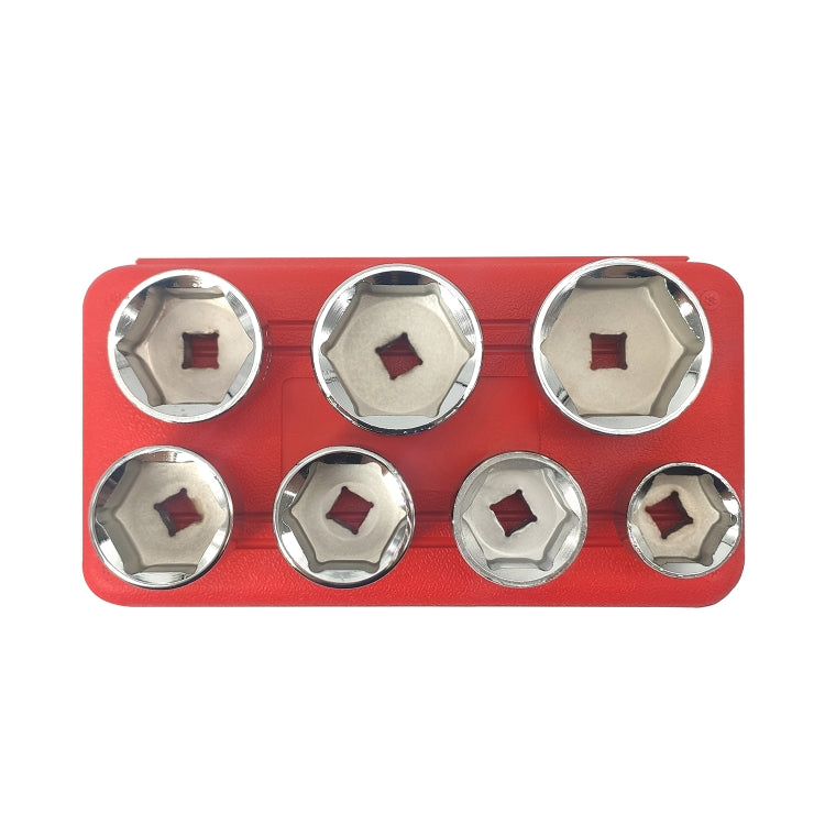 ZK-077 7 in 1 Car Cartridge Housing Oil Filter Cap Wrench Socket Set Tool Kit - Engine Repair Tools by PMC TechLife | Online Shopping South Africa | PMC TechLife | Buy Now Pay Later Mobicred