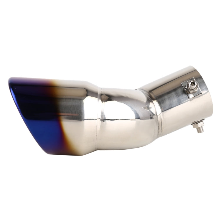 Universal Car Styling Stainless Steel Elbow Exhaust Tail Muffler Tip Pipe, Inside Diameter: 7.2cm (Blue) - Exhaust Pipes by PMC TechLife | Online Shopping South Africa | PMC TechLife | Buy Now Pay Later Mobicred