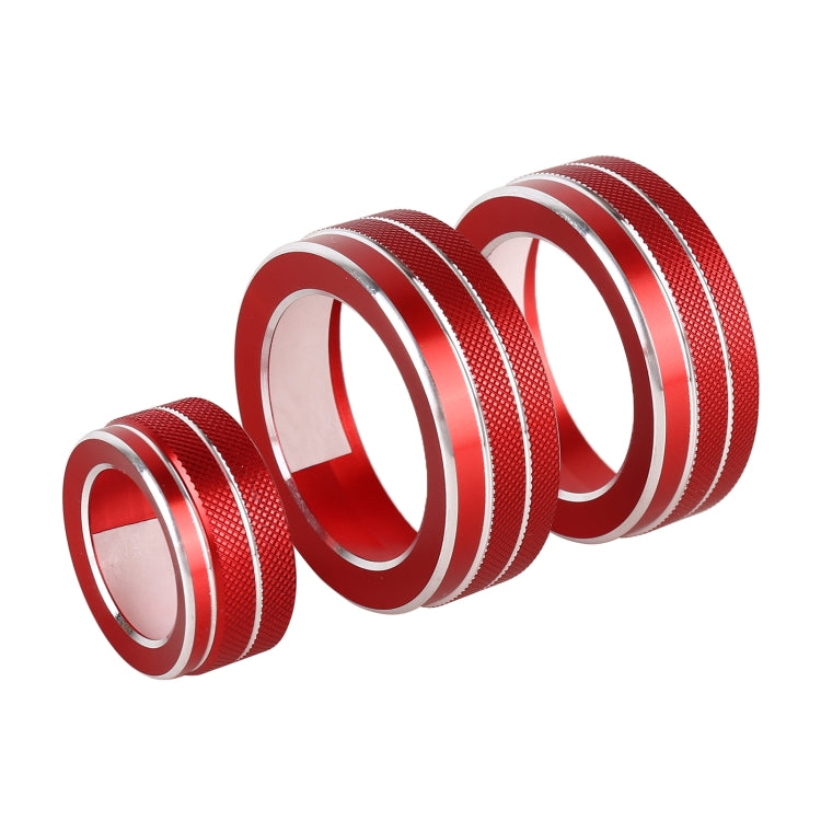 3 PCS Car Metal Air Conditioner Knob Case for Honda CR-V 2017-2021 (Red) - Decoration Rings by PMC TechLife | Online Shopping South Africa | PMC TechLife | Buy Now Pay Later Mobicred