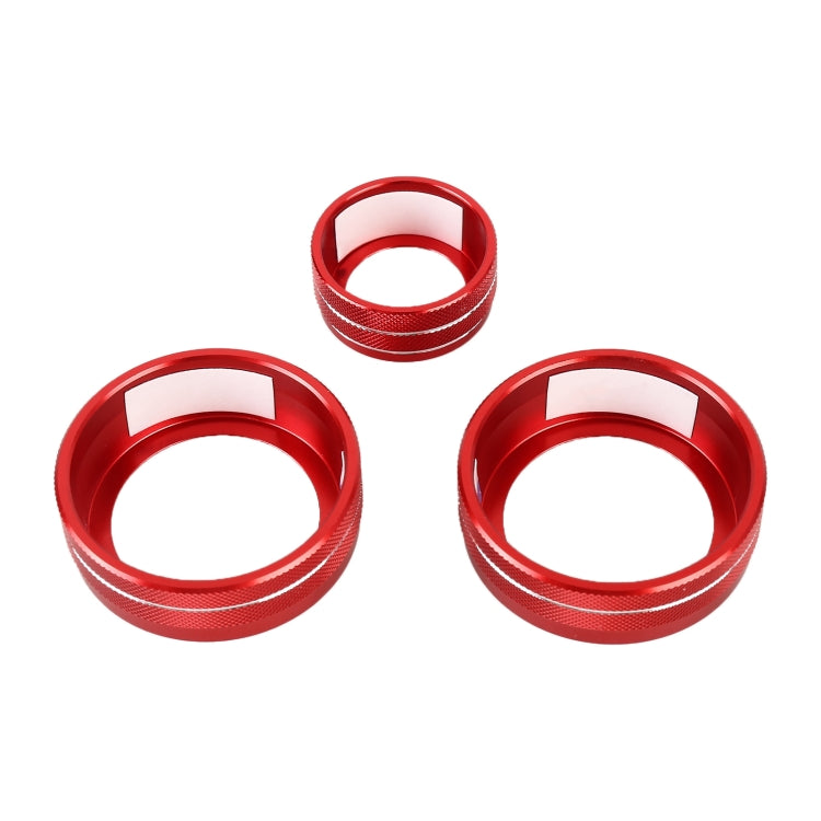 3 PCS Car Metal Air Conditioner Knob Case for Honda CR-V 2017-2021 (Red) - Decoration Rings by PMC TechLife | Online Shopping South Africa | PMC TechLife | Buy Now Pay Later Mobicred