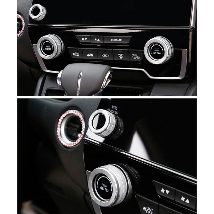 3 PCS Car Metal Air Conditioner Knob Case for Honda CR-V 2017-2021 (Silver) - Decoration Rings by PMC TechLife | Online Shopping South Africa | PMC TechLife | Buy Now Pay Later Mobicred