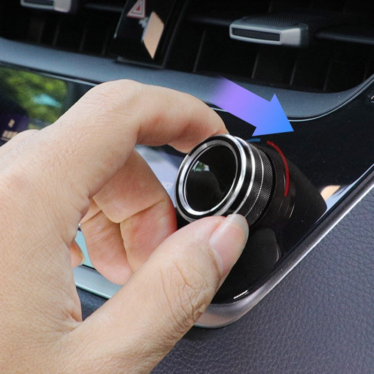 2 PCS Car Metal Air Conditioner Knob Case for Toyota Corolla / Levin / Allion / Yaris 2019-2021 (Black) - Decoration Rings by PMC TechLife | Online Shopping South Africa | PMC TechLife | Buy Now Pay Later Mobicred