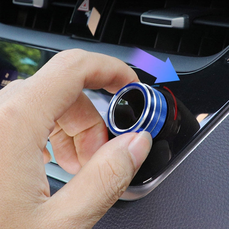 2 PCS Car Metal Air Conditioner Knob Case for Toyota Corolla / Levin / Allion / Yaris 2019-2021 (Blue) - free shipping - PMC TechLife - Order now!
