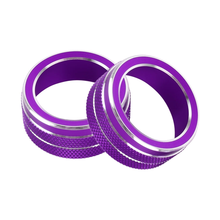 2 PCS Car Metal Air Conditioner Knob Case for Toyota Corolla / Levin / Allion / Yaris 2019-2021 (Purple) - Decoration Rings by PMC TechLife | Online Shopping South Africa | PMC TechLife | Buy Now Pay Later Mobicred