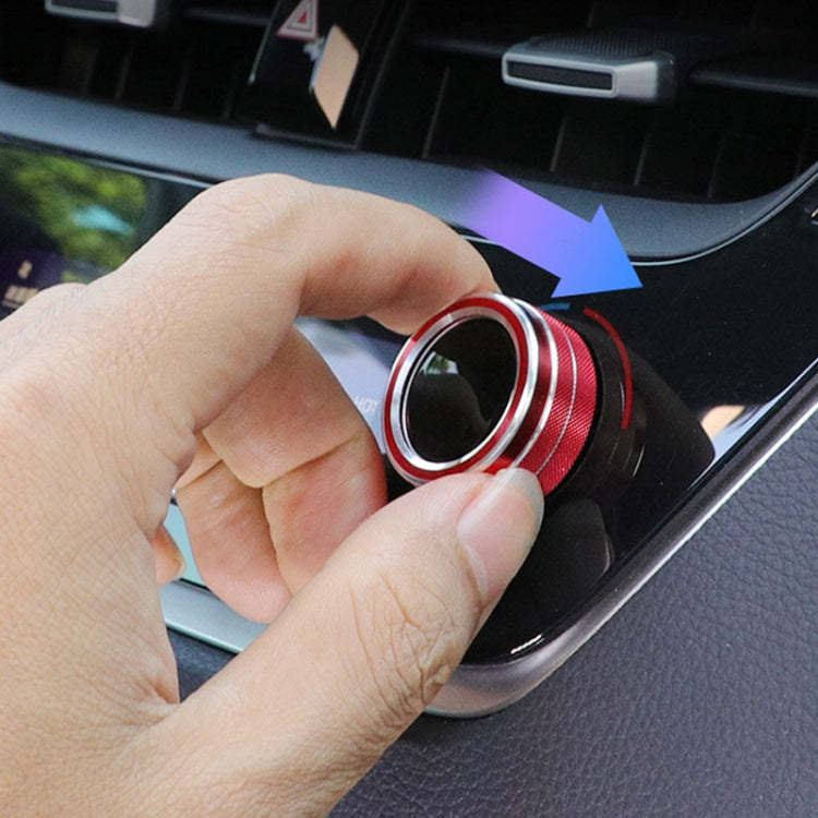 2 PCS Car Metal Air Conditioner Knob Case for Toyota Corolla / Levin / Allion / Yaris 2019-2021 (Red) - Decoration Rings by PMC TechLife | Online Shopping South Africa | PMC TechLife | Buy Now Pay Later Mobicred