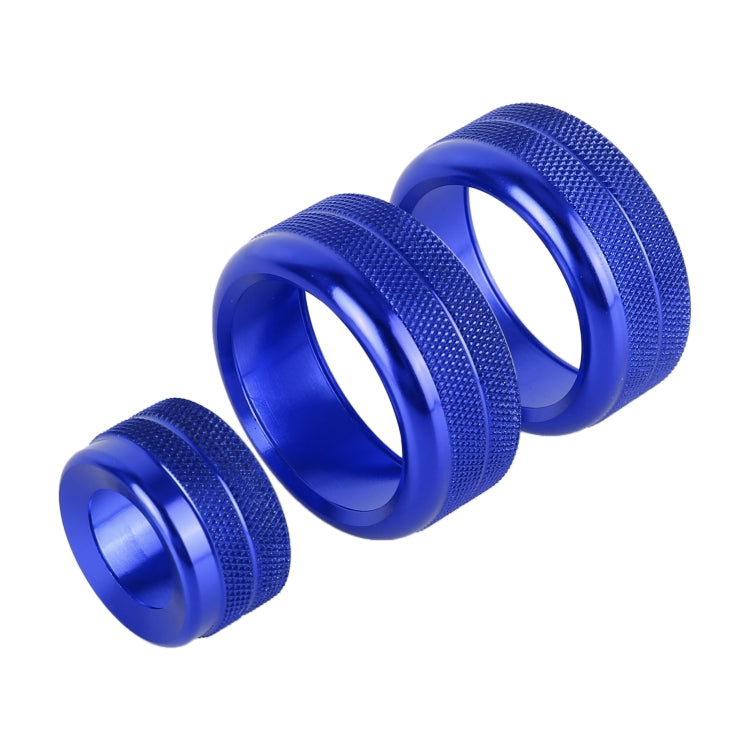 3 PCS Car Metal Air Conditioner Knob Case for BMW X1 / X2 / GT (Blue) - Decoration Rings by PMC Jewellery | Online Shopping South Africa | PMC Jewellery | Buy Now Pay Later Mobicred