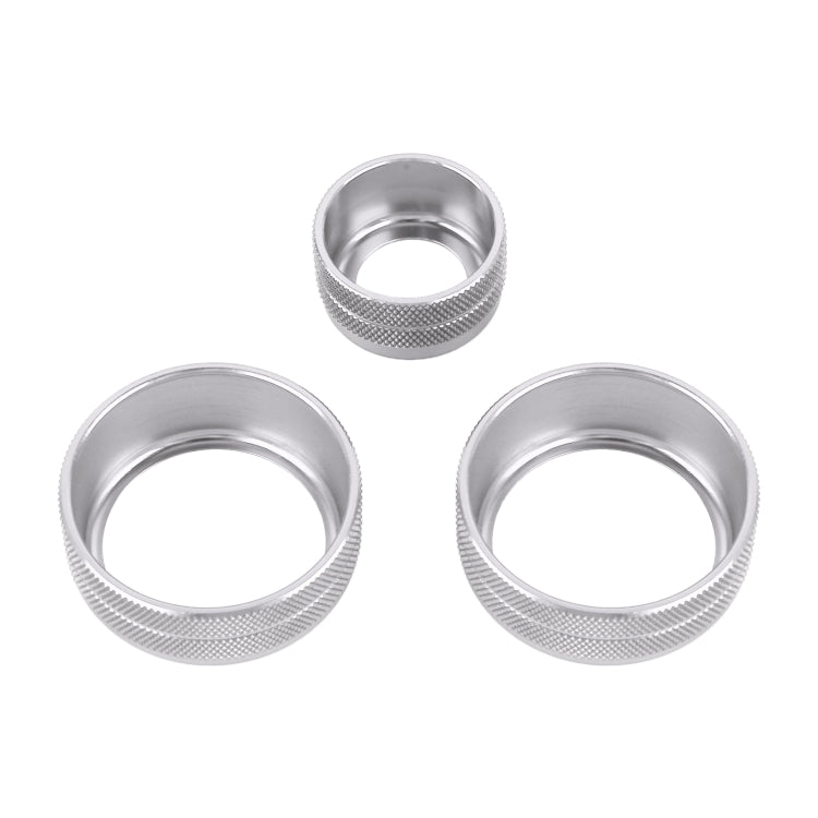 3 PCS Car Metal Air Conditioner Knob Case for BMW X1 / X2 / GT (Silver) - free shipping - PMC Jewellery - Order now!