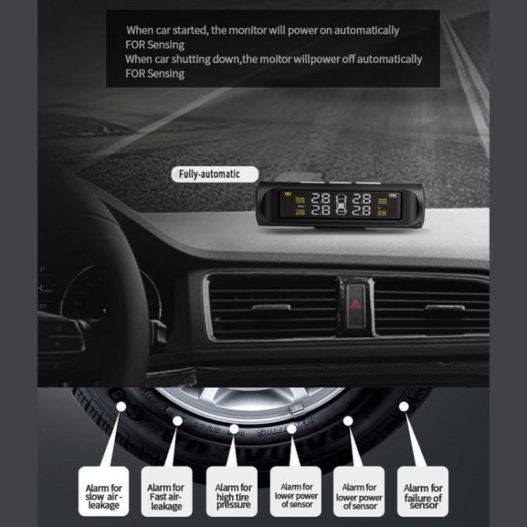 YB-Q0248 Universal Car Wireless Solar External Tire Pressure Monitor Detector - Tire Pressure Gauges by PMC TechLife | Online Shopping South Africa | PMC TechLife | Buy Now Pay Later Mobicred