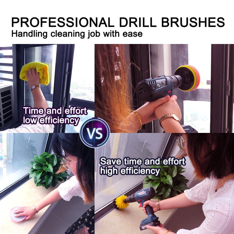 22 in 1 Floor Wall Window Glass Cleaning Descaling Electric Drill Brush Head Set - Sponges, Cloths & Brushes by PMC TechLife | Online Shopping South Africa | PMC TechLife | Buy Now Pay Later Mobicred