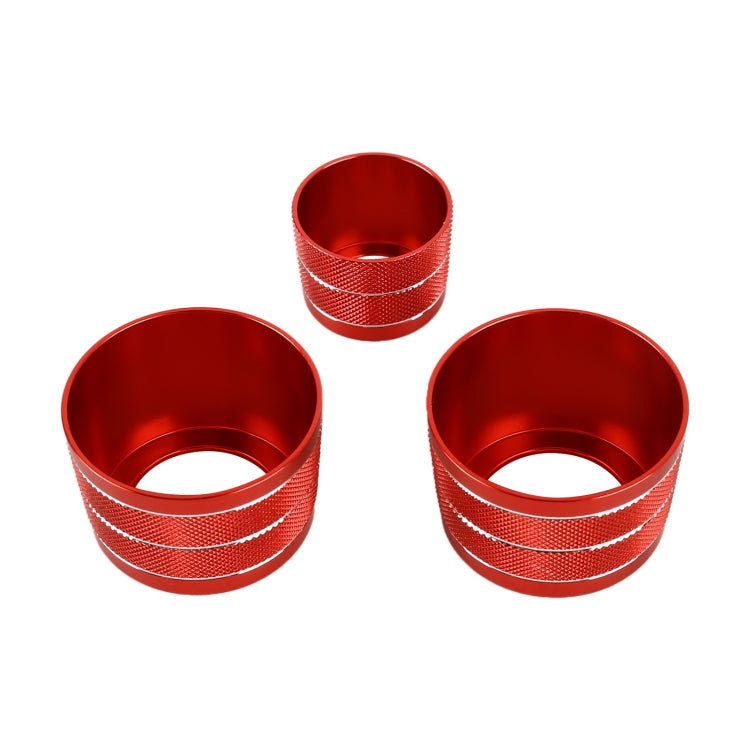 3 PCS / Set Air Conditioning Knob Metal Decorative Ring for BMW X3 / X4 / 5 Series / 7 Series / 6 Series GT (Red) - Decoration Rings by PMC TechLife | Online Shopping South Africa | PMC TechLife | Buy Now Pay Later Mobicred