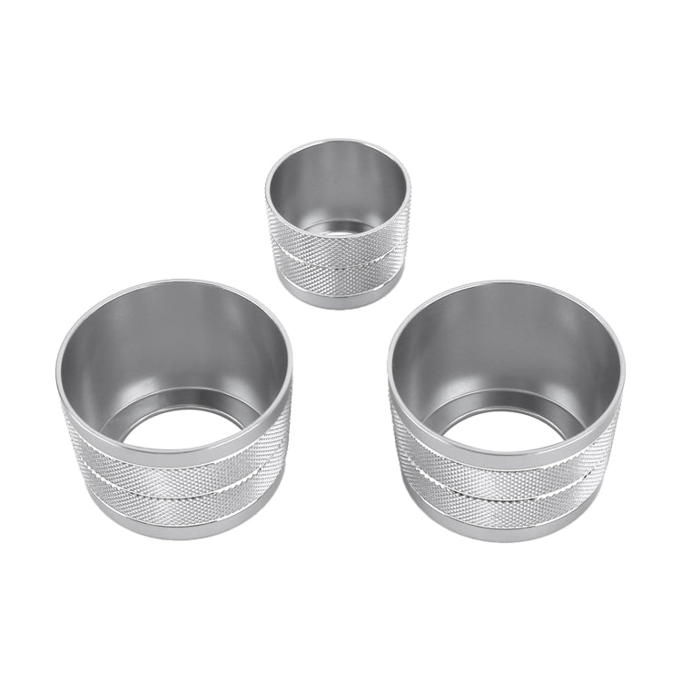 3 PCS / Set Air Conditioning Knob Metal Decorative Ring for BMW X3 / X4 / 5 Series / 7 Series / 6 Series GT (Silver) - Decoration Rings by PMC TechLife | Online Shopping South Africa | PMC TechLife | Buy Now Pay Later Mobicred
