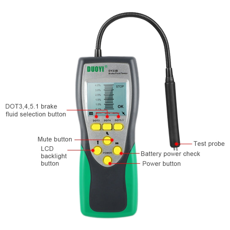 DUOYI DY23B Car Brake Fluid Detection Pen Moisture Tester - free shipping - PMC TechLife - Order now!
