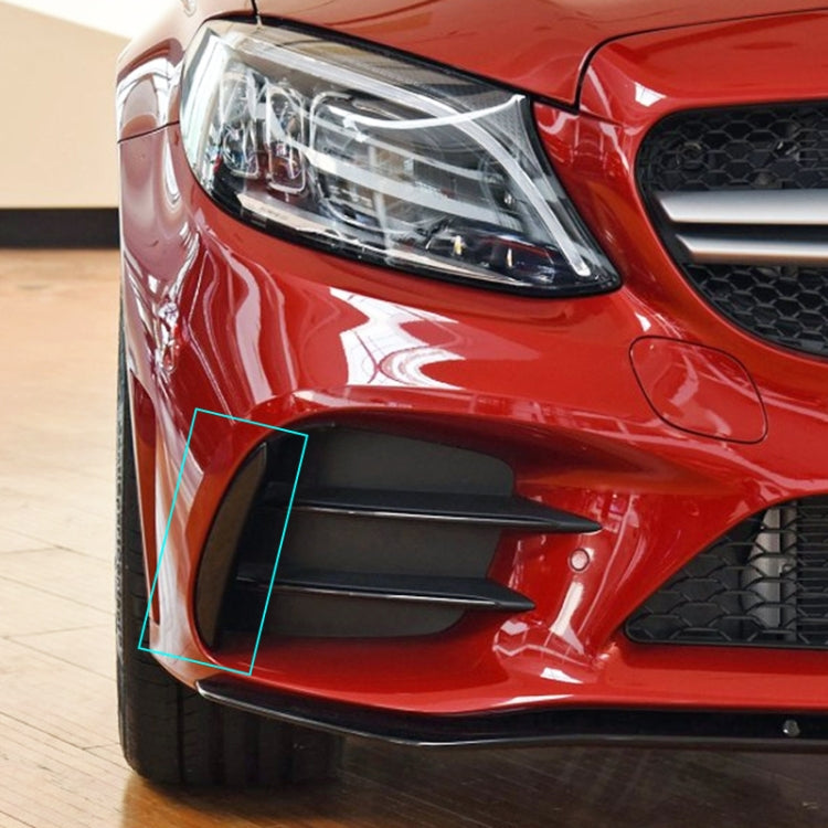 Car Front Wind Knife Decoration Sticker Strip for Mercedes-Benz C Class C180L/C260L/C300L (Carbon Fiber Black) - Decorative Strip by PMC TechLife | Online Shopping South Africa | PMC TechLife | Buy Now Pay Later Mobicred