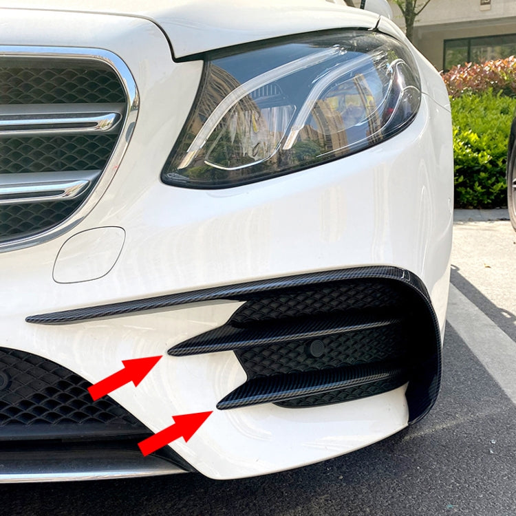 Car Front Bumper AMG Air Inlet Grille Decoration Sticker Strip for Mercedes-Benz E Class W213 2016-2020/E200/E260/E300 (Carbon Fiber Black) - Decorative Strip by PMC TechLife | Online Shopping South Africa | PMC TechLife | Buy Now Pay Later Mobicred