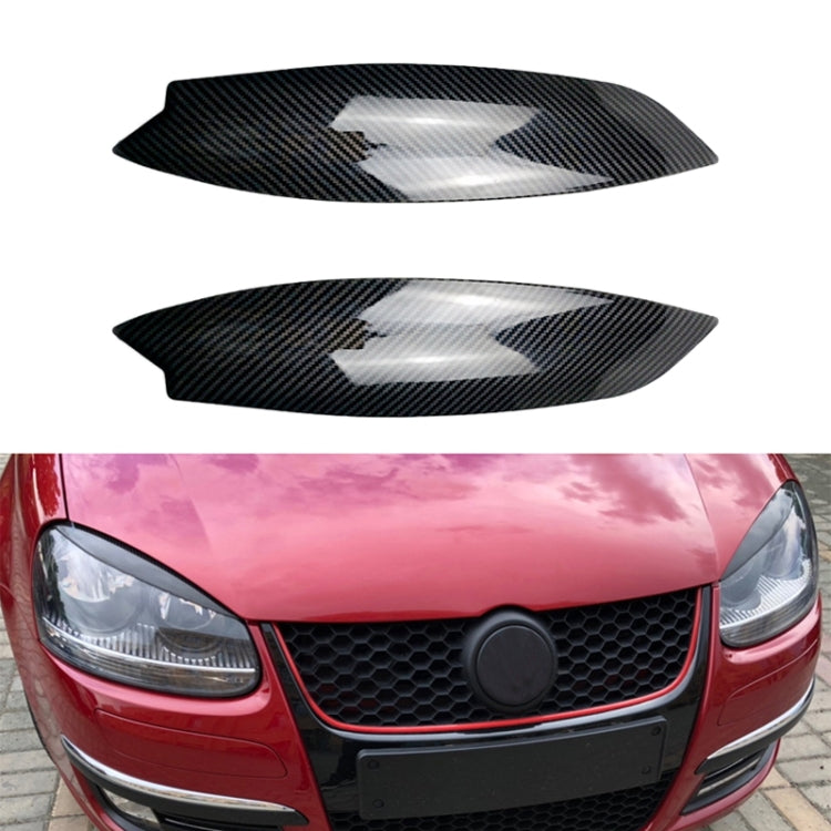 Car Headlight Eyebrow Decoration Sticker for Volkswagen Golf 5 (Carbon Fiber Black) - Lamp Decoration by PMC TechLife | Online Shopping South Africa | PMC TechLife | Buy Now Pay Later Mobicred