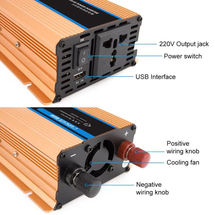 Carmaer Modified Sine Wave 48V to 220V 1600W Car Multi-function Double Digital Display Inverter Household Power Converter - Modified Square Wave by PMC TechLife | Online Shopping South Africa | PMC TechLife | Buy Now Pay Later Mobicred