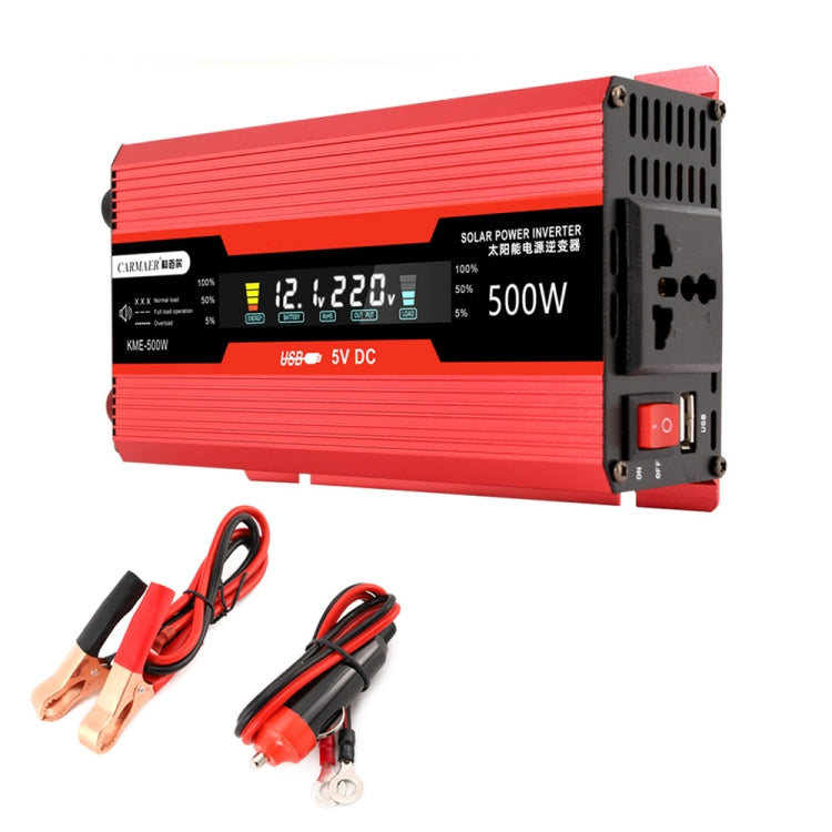 Carmaer Universal 24V to 220V 500W Car LCD Display Inverter Household Power Converter - Modified Square Wave by PMC TechLife | Online Shopping South Africa | PMC TechLife | Buy Now Pay Later Mobicred