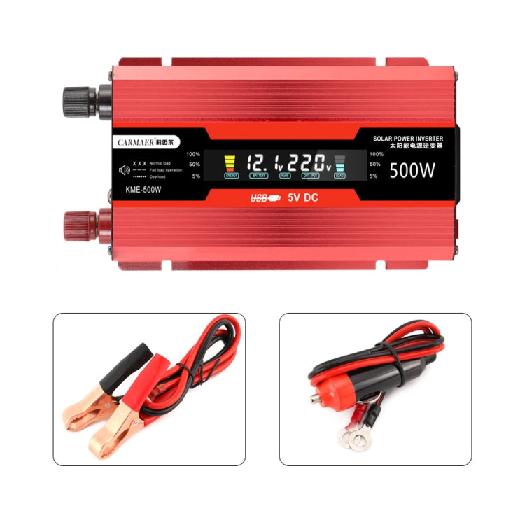Carmaer Universal 24V to 220V 500W Car LCD Display Inverter Household Power Converter - Modified Square Wave by PMC TechLife | Online Shopping South Africa | PMC TechLife | Buy Now Pay Later Mobicred