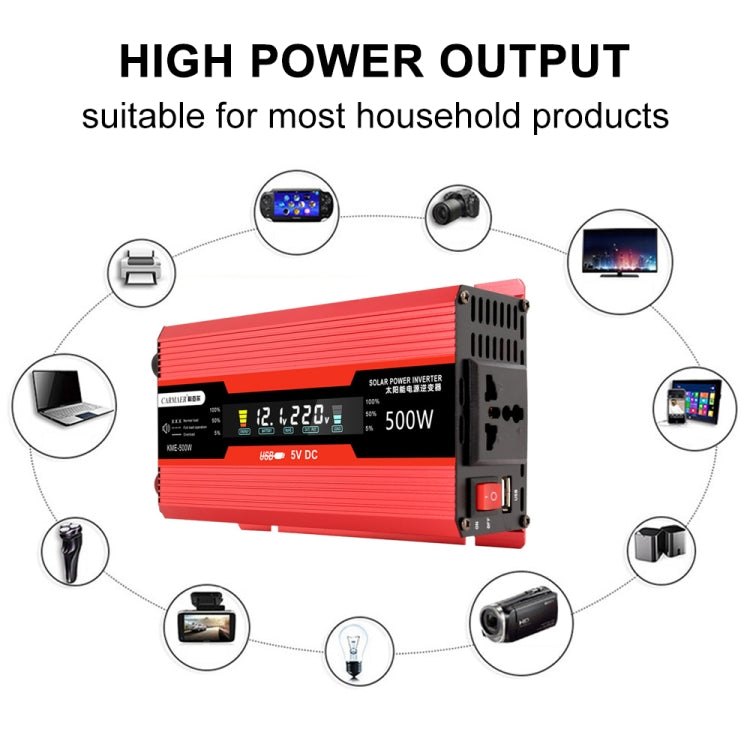Carmaer Universal 24V to 220V 500W Car LCD Display Inverter Household Power Converter - Modified Square Wave by PMC TechLife | Online Shopping South Africa | PMC TechLife | Buy Now Pay Later Mobicred