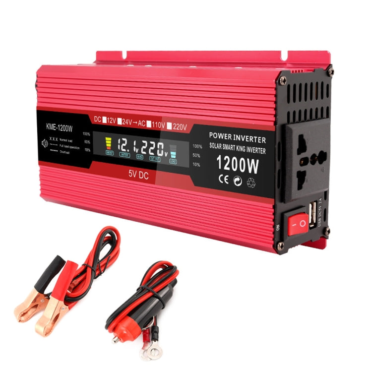 Carmaer US Plug 12V to 110V 1200W Car LCD Display Inverter Household Power Converter - Modified Square Wave by PMC TechLife | Online Shopping South Africa | PMC TechLife | Buy Now Pay Later Mobicred