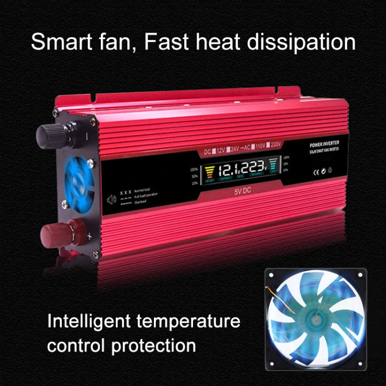 Carmaer Universal 24V to 220V 2000W Car LCD Display Inverter Household Power Converter - Modified Square Wave by PMC TechLife | Online Shopping South Africa | PMC TechLife | Buy Now Pay Later Mobicred