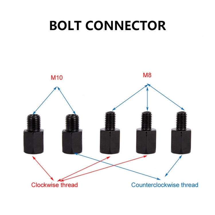 ZF001-185B Pair Rearview Mirror Reflective Mirror for Four-wheeler ATV - Side Mirrors by PMC Jewellery | Online Shopping South Africa | PMC Jewellery | Buy Now Pay Later Mobicred
