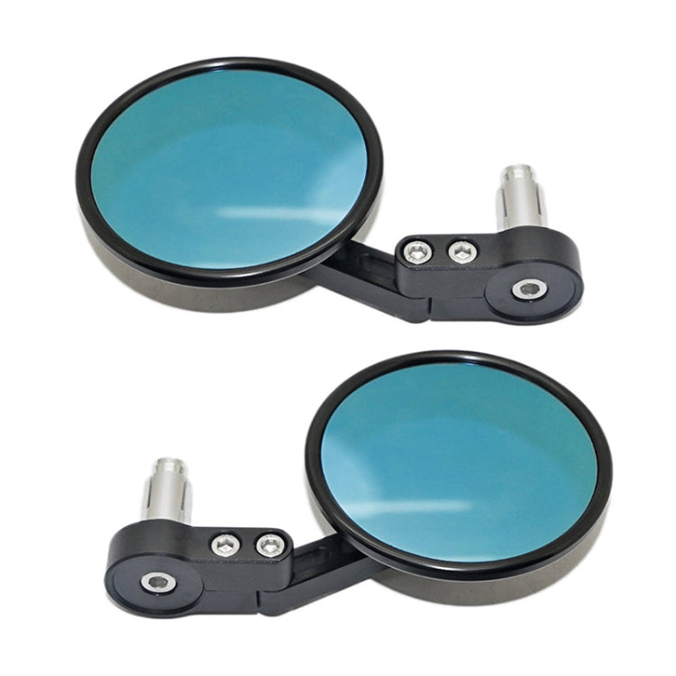 SF-158 Motorcycle Round Blue Glass Adjustable Rearview Mirror Handle Reflective Mirror - Side Mirrors by PMC TechLife | Online Shopping South Africa | PMC TechLife | Buy Now Pay Later Mobicred