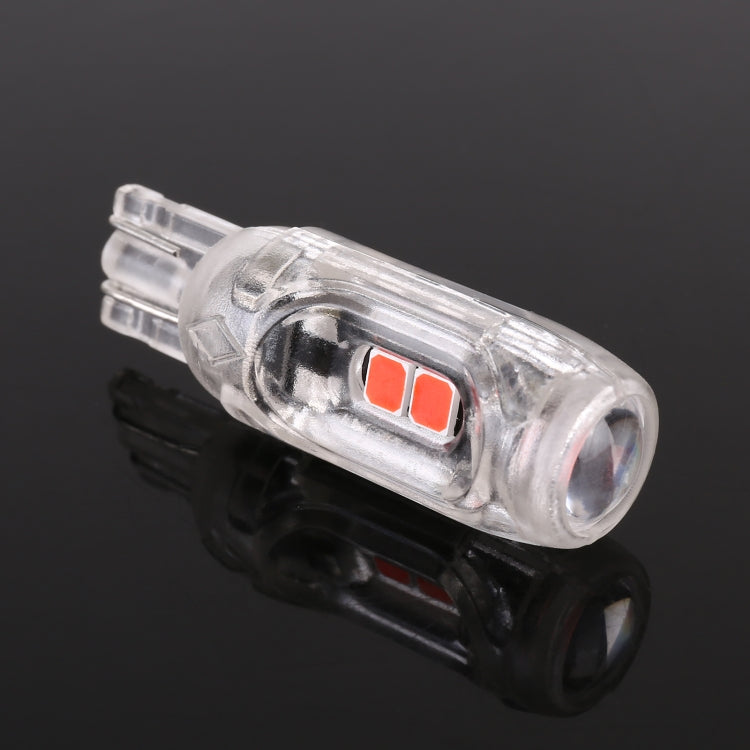 10 PCS T10 DC12V / 1W Car Clearance Light 5LEDs SMD-3030 Lamp Beads (Red Light) - Clearance Lights by PMC TechLife | Online Shopping South Africa | PMC TechLife | Buy Now Pay Later Mobicred