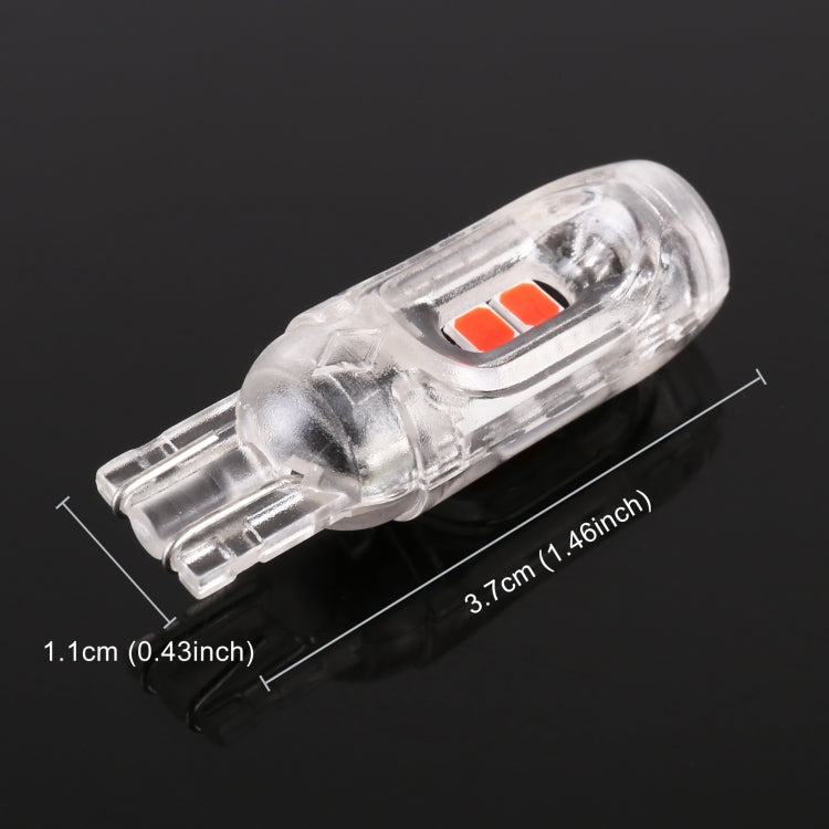 10 PCS T10 DC12V / 1W Car Clearance Light 5LEDs SMD-3030 Lamp Beads (Red Light) - Clearance Lights by PMC TechLife | Online Shopping South Africa | PMC TechLife | Buy Now Pay Later Mobicred