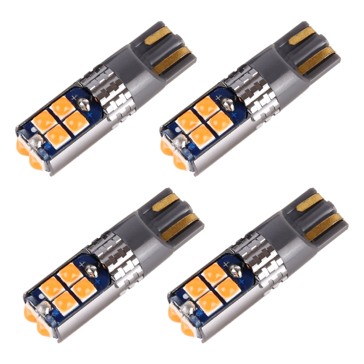 4 PCS T10 DC12V / 2W Car Clearance Light 10LEDs SMD-3030 Lamp Beads (Yellow Light) - Clearance Lights by PMC TechLife | Online Shopping South Africa | PMC TechLife | Buy Now Pay Later Mobicred