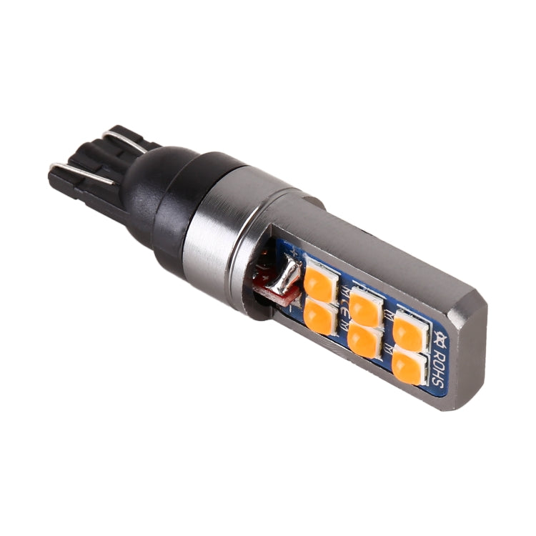 4 PCS T10 DC12V / 4W Car Clearance Light 12LEDs SMD-3030 Lamp Beads (Yellow Light) - Clearance Lights by PMC TechLife | Online Shopping South Africa | PMC TechLife | Buy Now Pay Later Mobicred