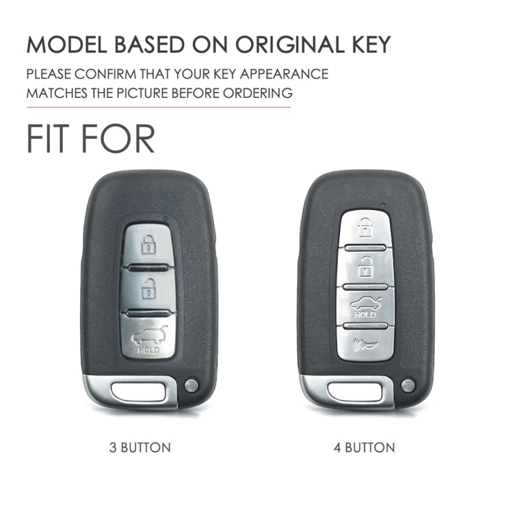 Hallmo Car Cowhide Leather Key Protective Cover Key Case for KIA K2 / K3 / K5 4-button(Brown) - free shipping - PMC TechLife - Order now!