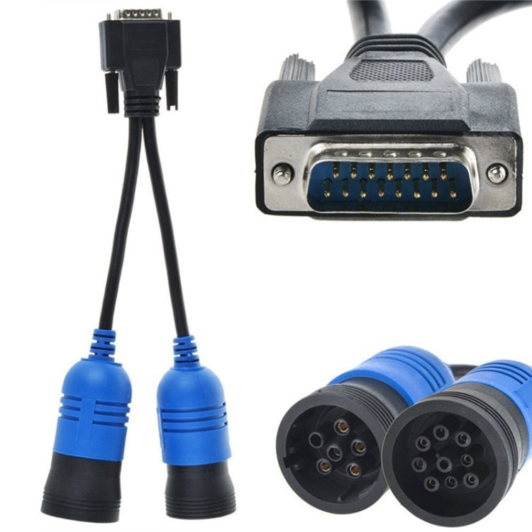 For Nexiq Pn 405048 6 and 9Pin Y Deutsch Cummins Adapter Truck Diagnose Cable - Cables & Connectors by PMC TechLife | Online Shopping South Africa | PMC TechLife | Buy Now Pay Later Mobicred