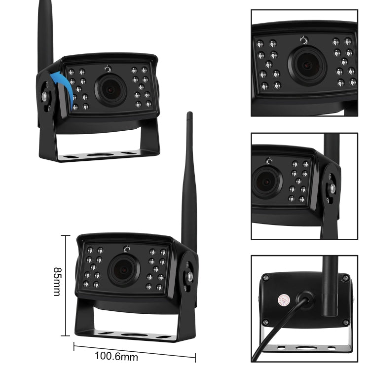 PZ710-W 7 inch Car Digital Wireless Rear-view Split-screen Monitor Dual Record - Rearview Monitors by PMC TechLife | Online Shopping South Africa | PMC TechLife | Buy Now Pay Later Mobicred