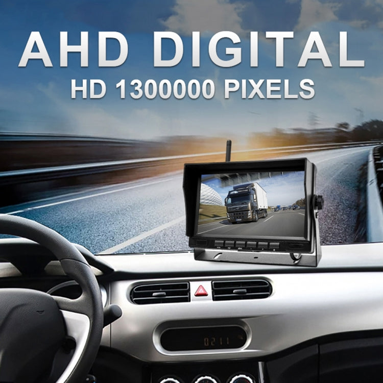 PZ710-W 7 inch Car Digital Wireless Rear-view Split-screen Monitor Dual Record - Rearview Monitors by PMC TechLife | Online Shopping South Africa | PMC TechLife | Buy Now Pay Later Mobicred