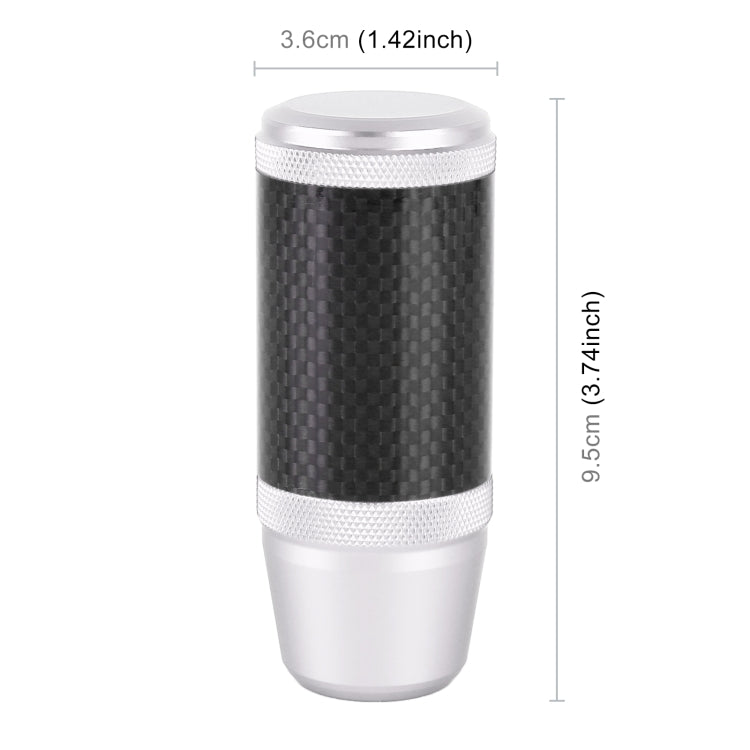 Universal Car Carbon Fiber Metal Gear Shift Knob (Silver) - Shift Knob by PMC TechLife | Online Shopping South Africa | PMC TechLife | Buy Now Pay Later Mobicred