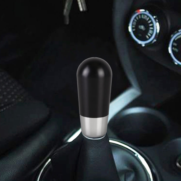 Universal Car Small Ellipsoid Resin + Carbon Fiber Metal Gear Shift Knob (Black) - Shift Knob by PMC TechLife | Online Shopping South Africa | PMC TechLife | Buy Now Pay Later Mobicred
