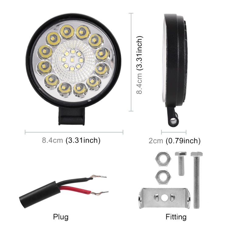 Car Round Work Light with 21LEDs SMD-2835 Lamp Beads - Work Lights by PMC TechLife | Online Shopping South Africa | PMC TechLife | Buy Now Pay Later Mobicred
